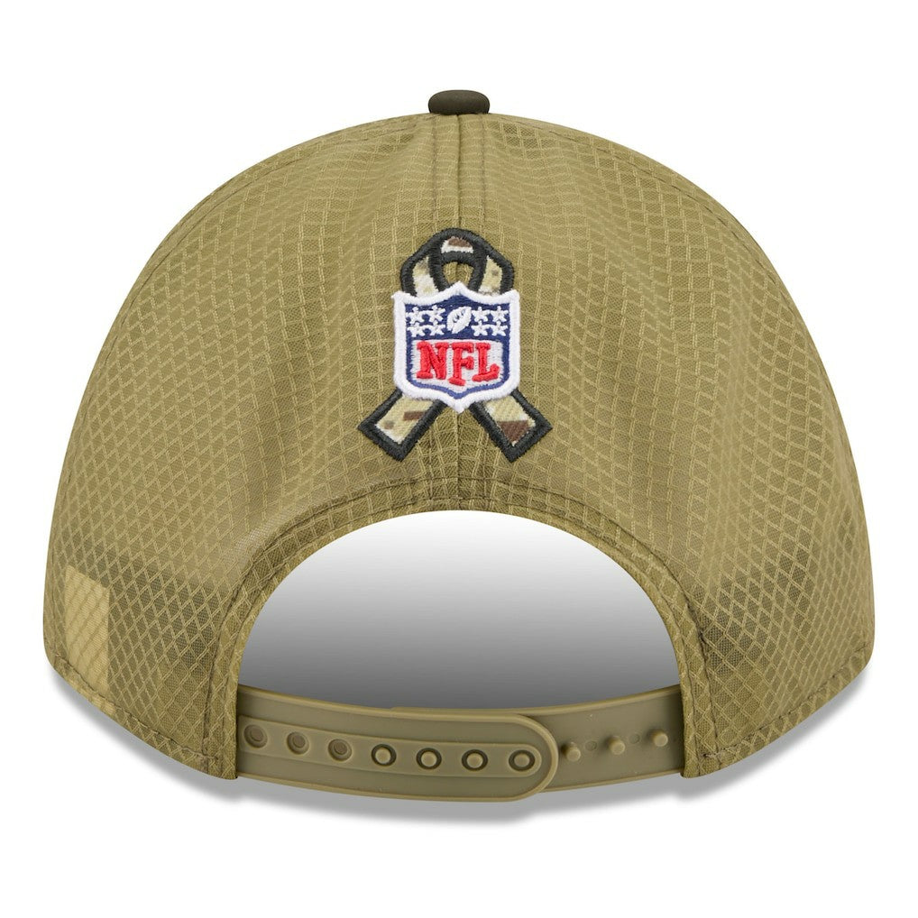 Kansas City Chiefs New Era Youth 2025 Salute to Service 9FORTY A-Frame Adjustable Hat - Green/Dark Green discount