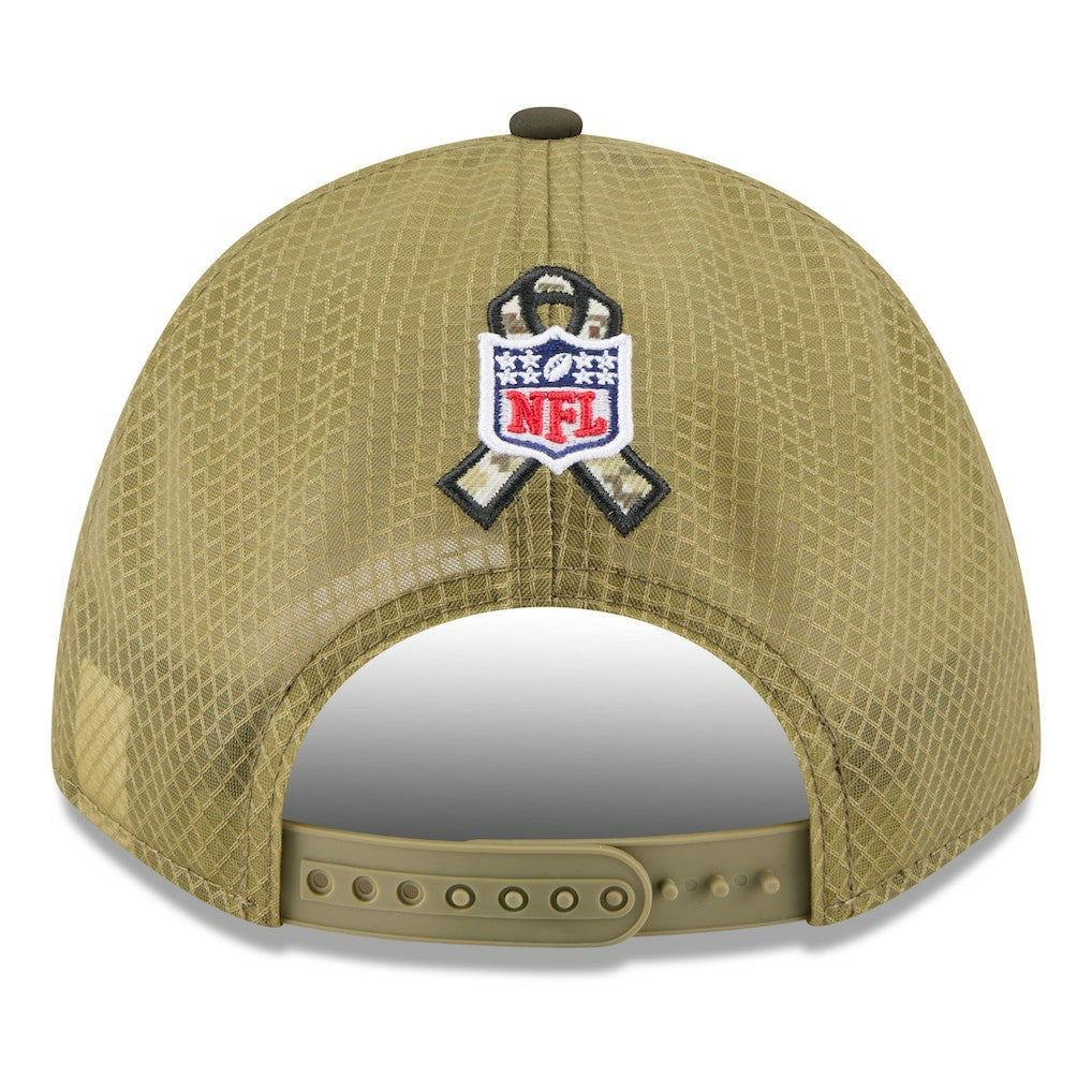 New York Giants New Era Youth 2025 Salute to Service 9FORTY A-Frame Adjustable Hat - Green/Dark Green sale