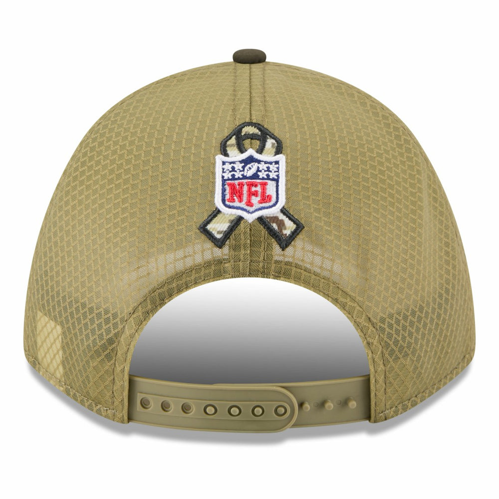 Houston Texans New Era Youth 2025 Salute to Service 9FORTY A-Frame Adjustable Hat - Green/Dark Green outlet