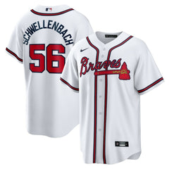 Spencer Schwellenbach Atlanta Braves Home Replica Jersey White