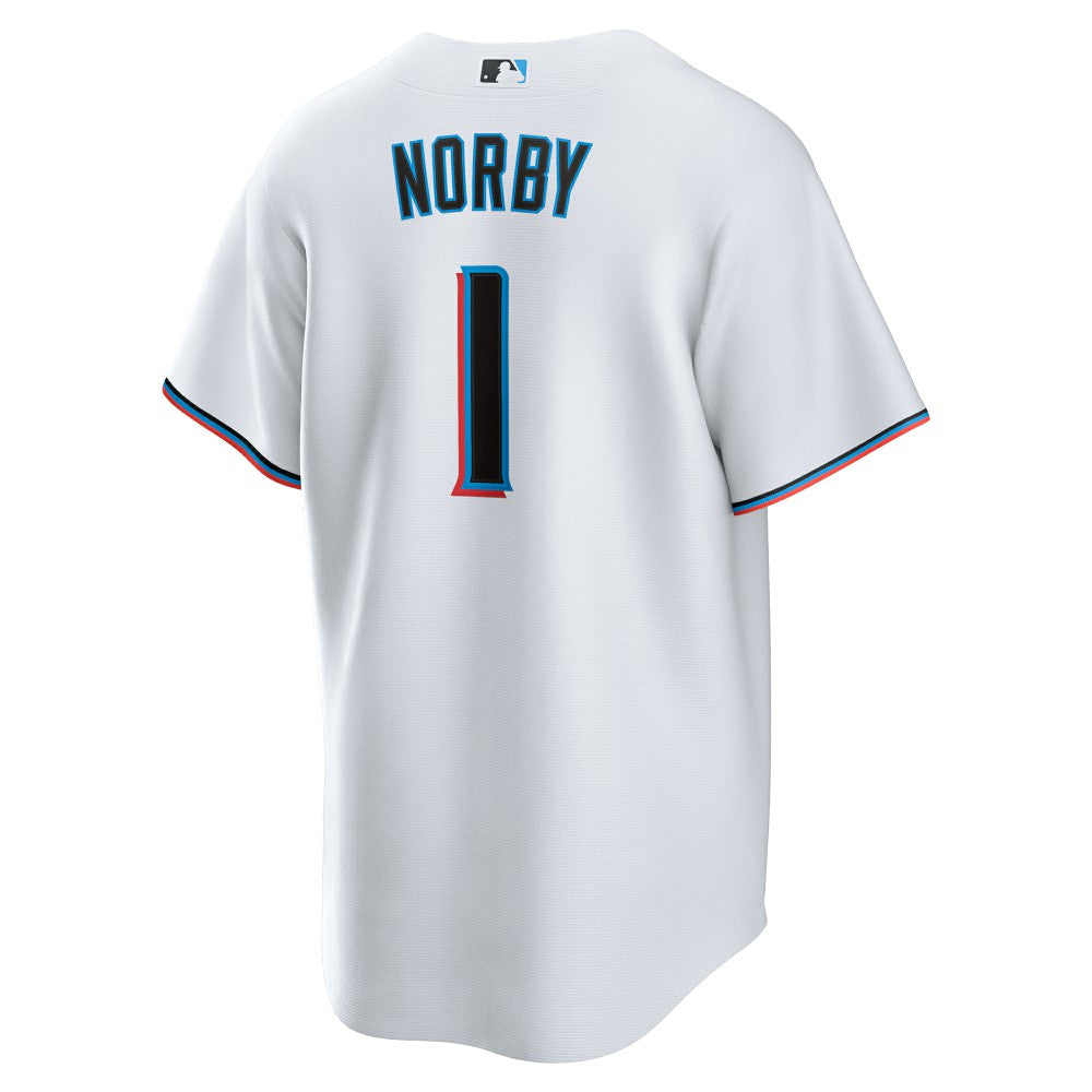 Connor Norby Miami Marlins Home Replica Jersey White