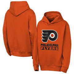 Philadelphia Flyers Outerstuff Youth Back to Basics Hoodie - Classic Orange Hoodies
