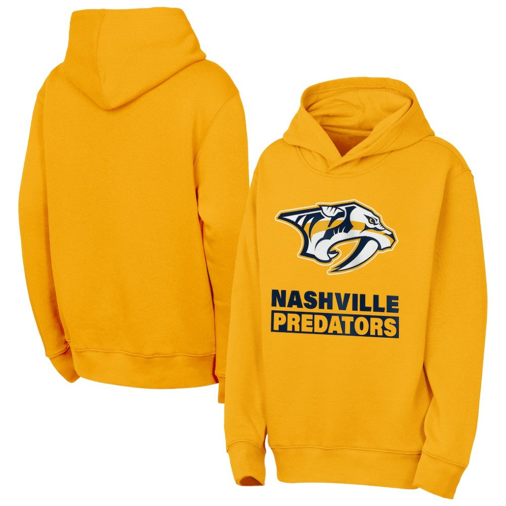 Nashville Predators Outerstuff Youth Back to Basics Hoodie - Gold Hoodies