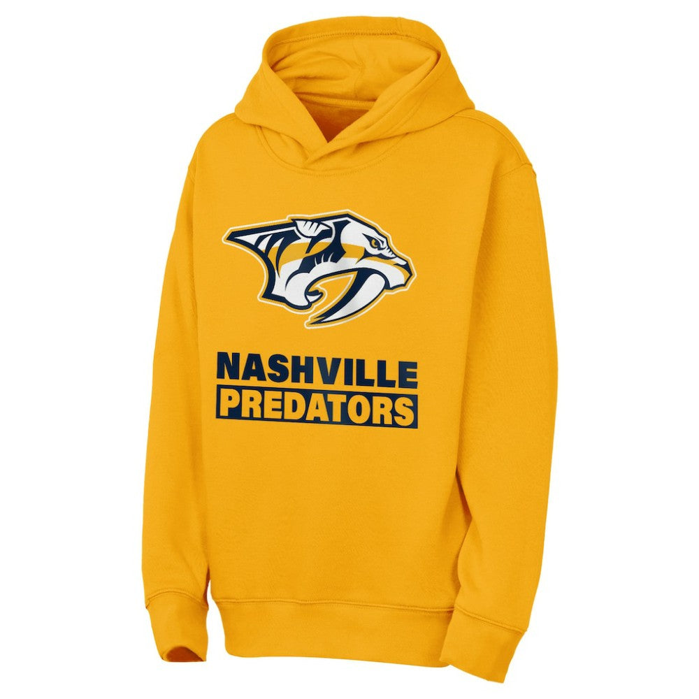 Nashville Predators Outerstuff Youth Back to Basics Hoodie - Gold Hoodies
