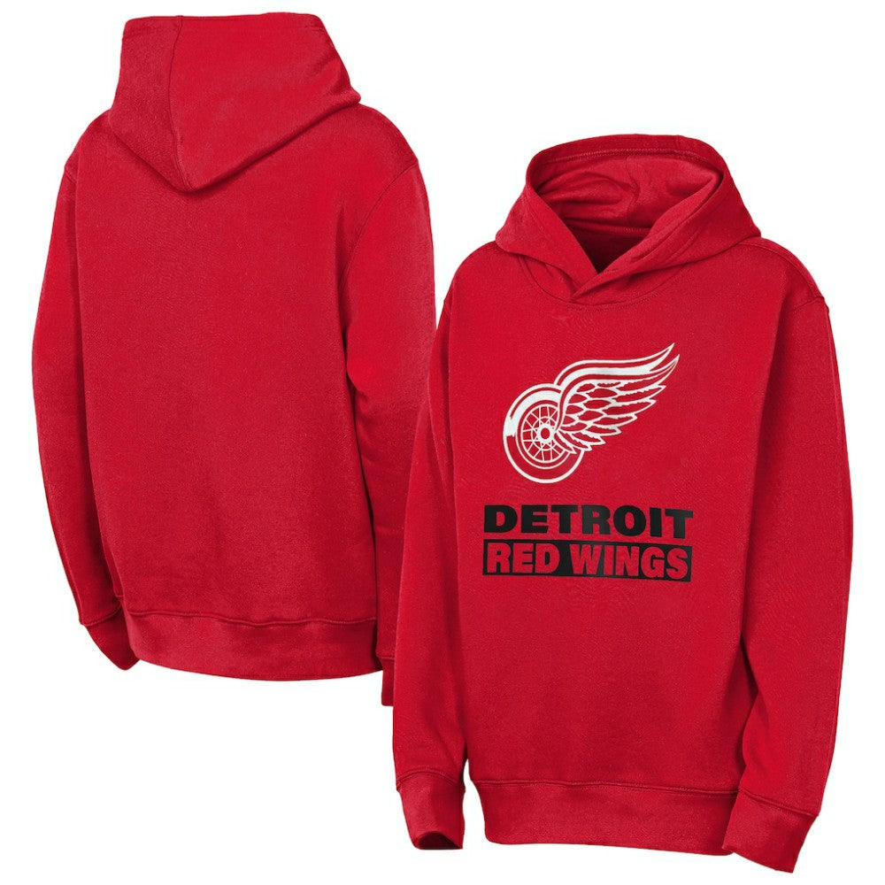 Detroit Red Wings Outerstuff Youth Back to Basics Hoodie - Red Hoodies
