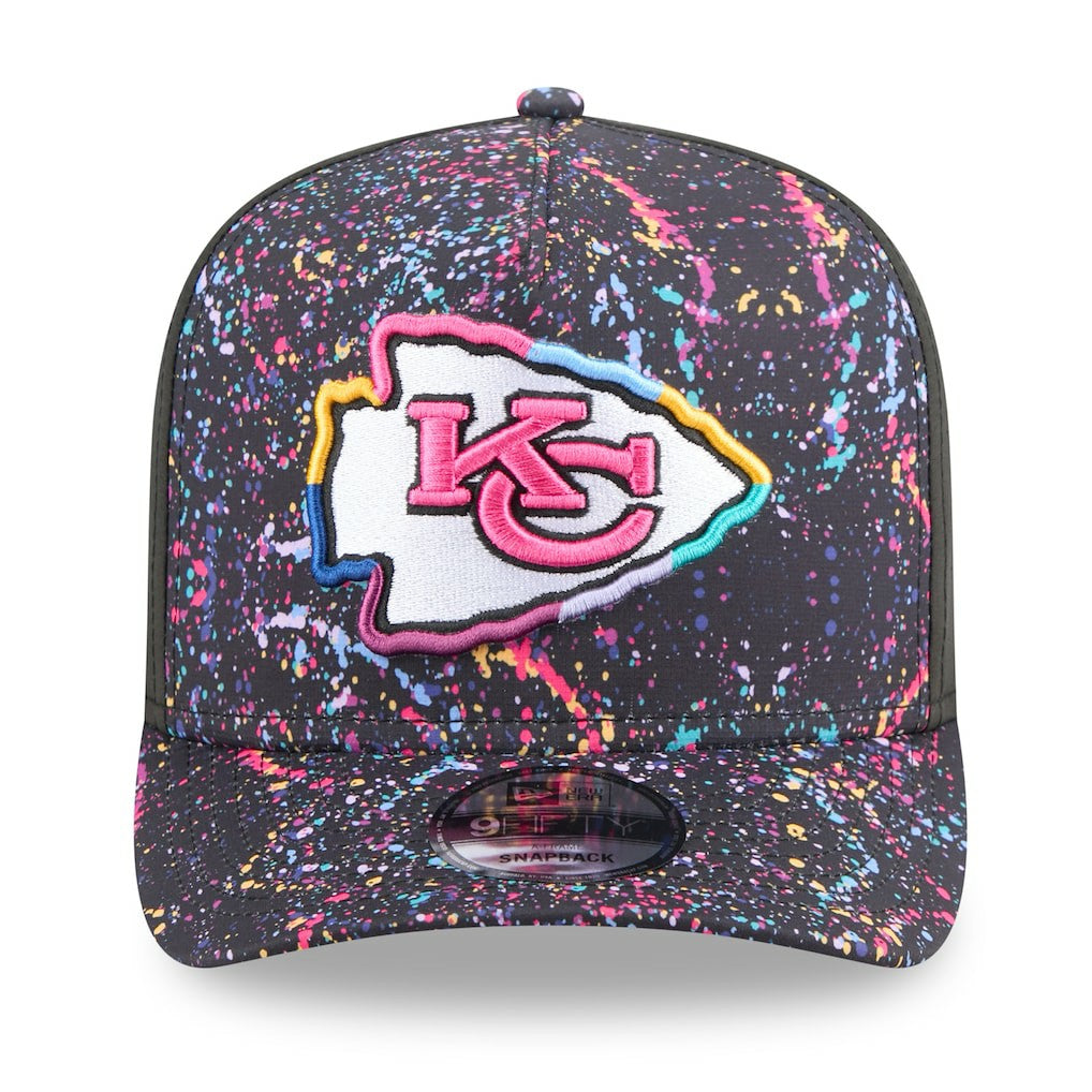 Kansas City Chiefs New Era 2025 NFL Crucial Catch A-Frame 9FIFTY Snapback Hat - Black discount