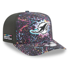 Miami Dolphins New Era 2025 NFL Crucial Catch A-Frame 9FIFTY Snapback Hat - Black discount