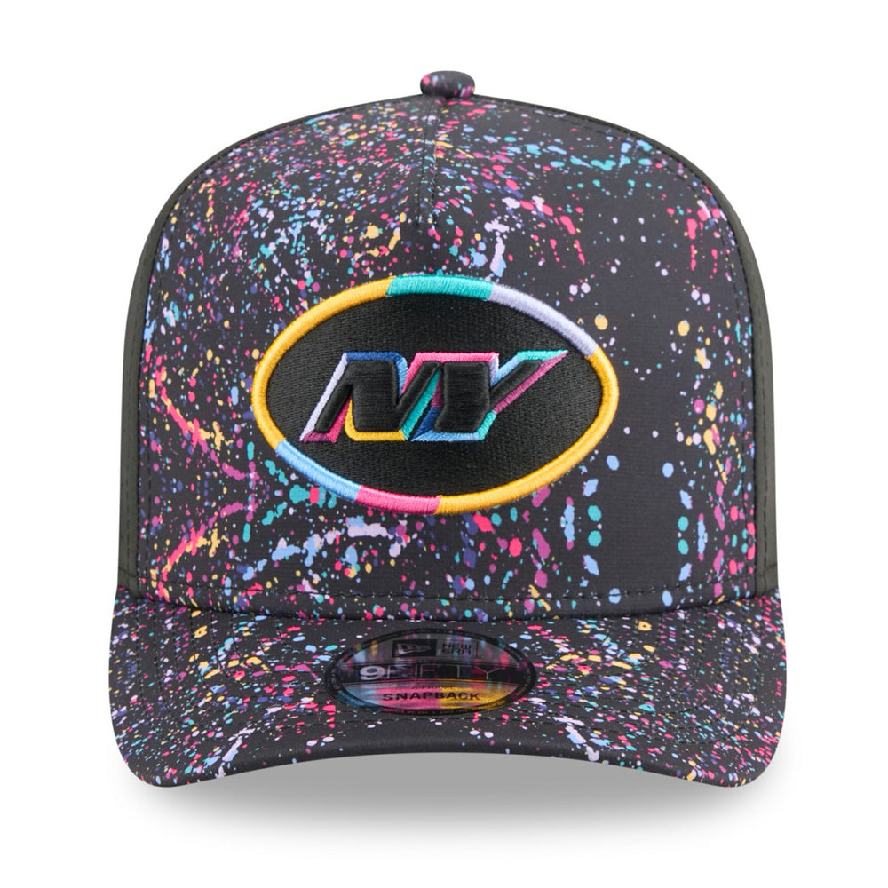 New York Jets New Era 2025 NFL Crucial Catch A-Frame 9FIFTY Snapback Hat - Black discount