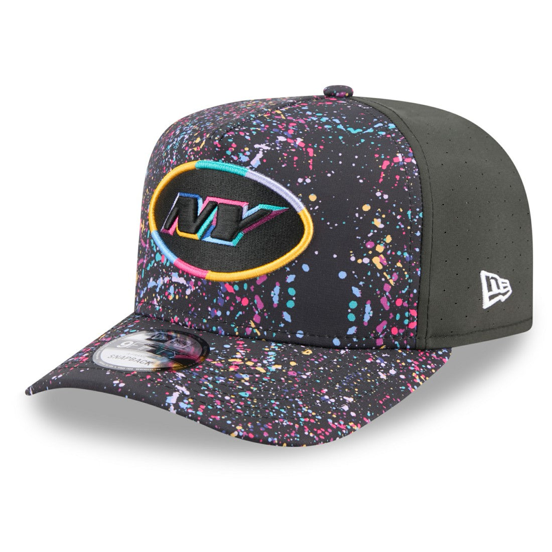 New York Jets New Era 2025 NFL Crucial Catch A-Frame 9FIFTY Snapback Hat - Black discount