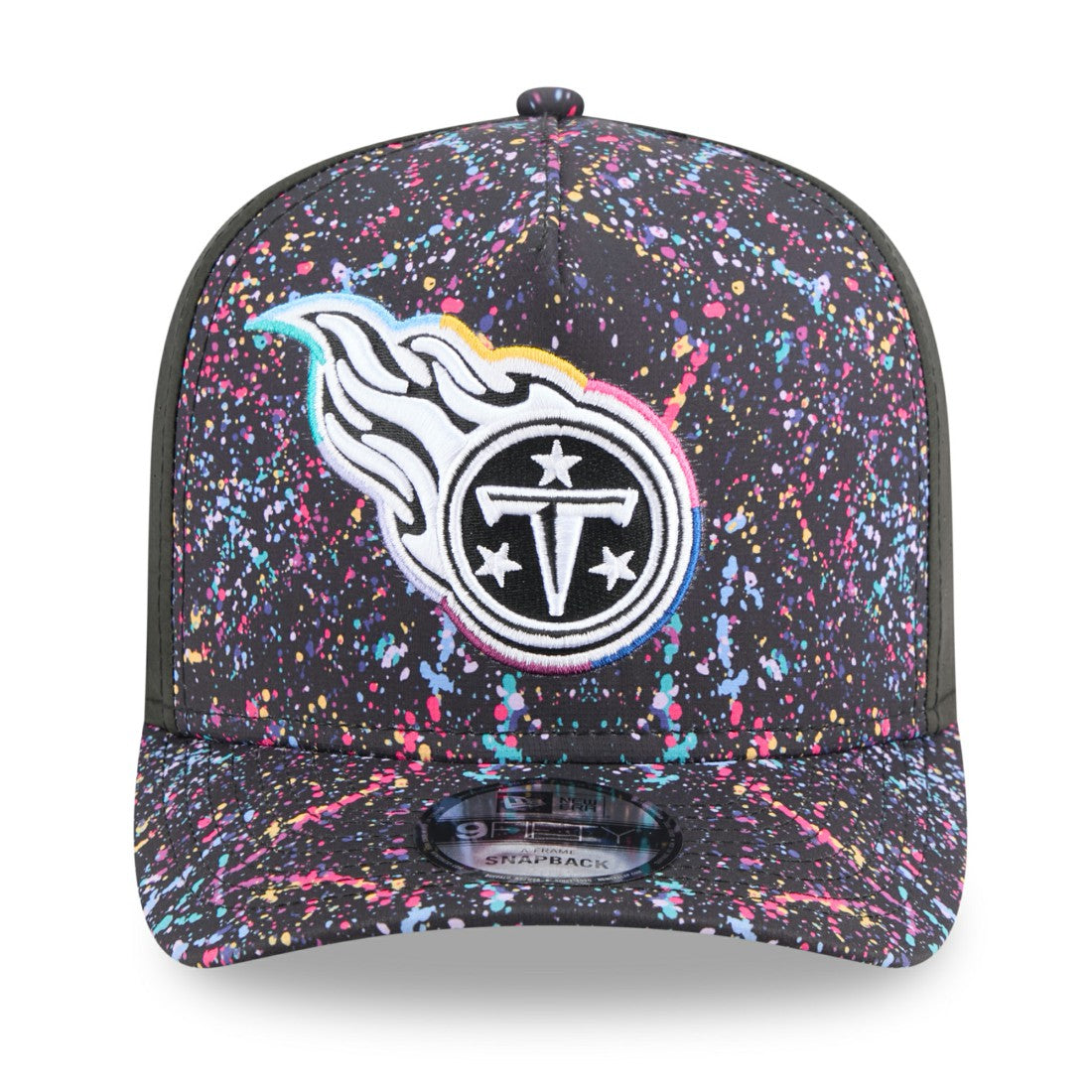 Tennessee Titans New Era 2025 NFL Crucial Catch A-Frame 9FIFTY Snapback Hat - Black cheap