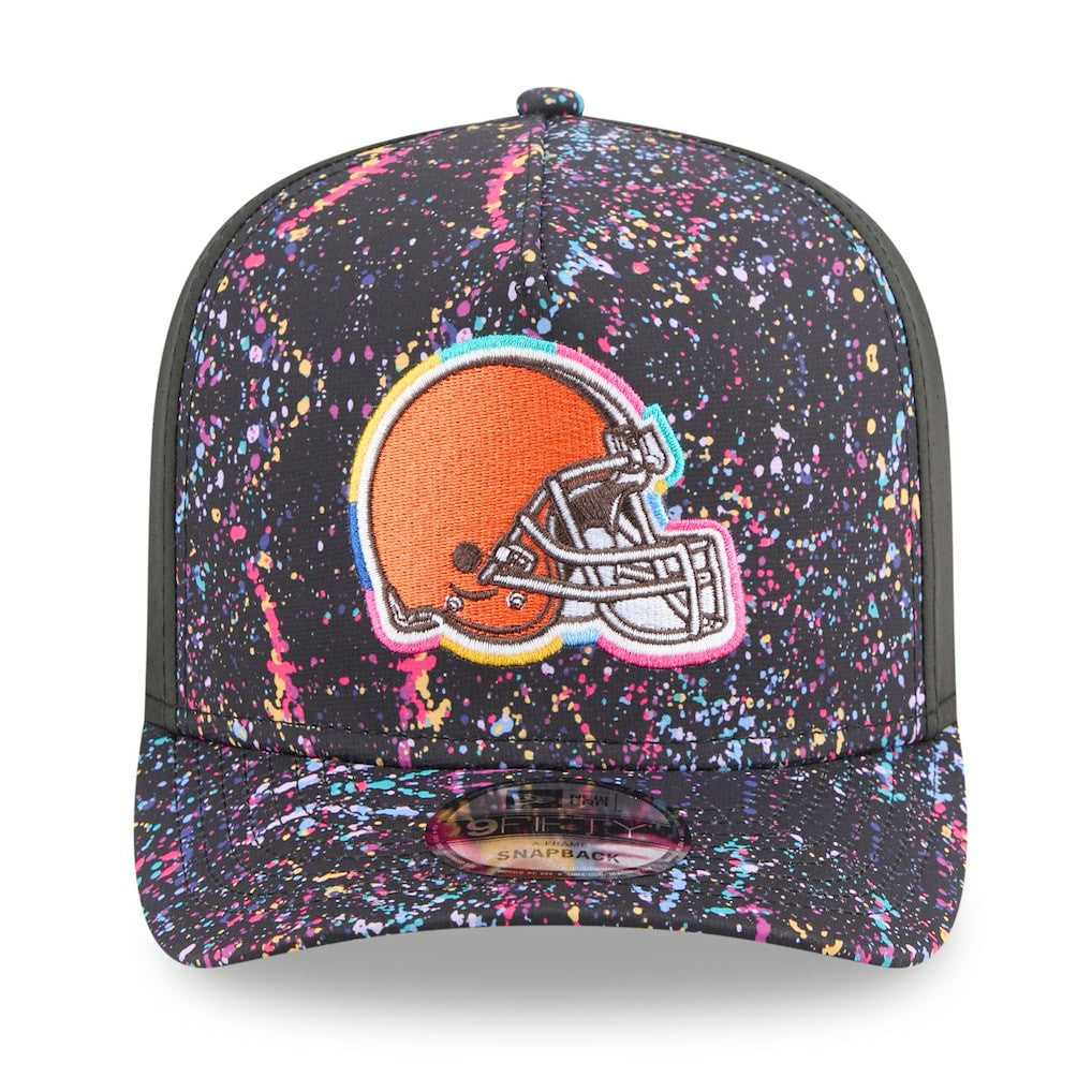 Cleveland Browns New Era 2025 NFL Crucial Catch A-Frame 9FIFTY Snapback Hat - Black online