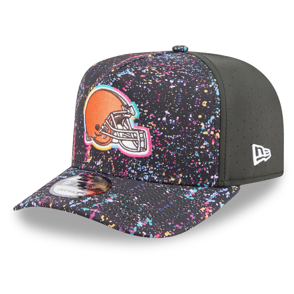 Cleveland Browns New Era 2025 NFL Crucial Catch A-Frame 9FIFTY Snapback Hat - Black online