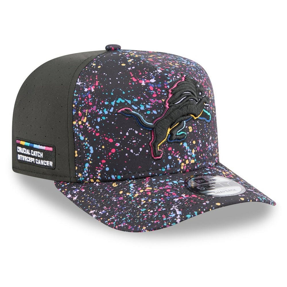 Detroit Lions New Era 2025 NFL Crucial Catch A-Frame 9FIFTY Snapback Hat - Black outlet