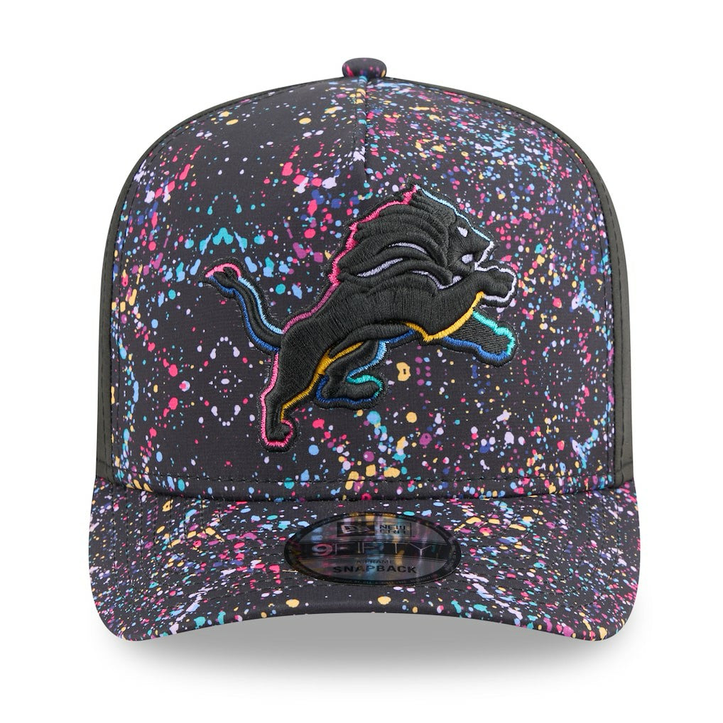 Detroit Lions New Era 2025 NFL Crucial Catch A-Frame 9FIFTY Snapback Hat - Black outlet