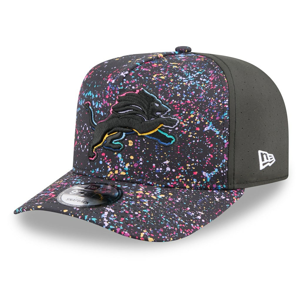 Detroit Lions New Era 2025 NFL Crucial Catch A-Frame 9FIFTY Snapback Hat - Black outlet