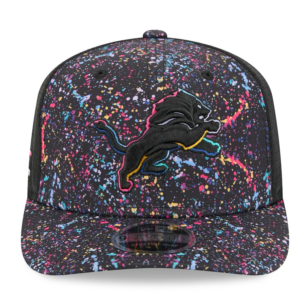 Detroit Lions New Era 2025 NFL Crucial Catch 9SEVENTY Adjustable Hat - Black on sale