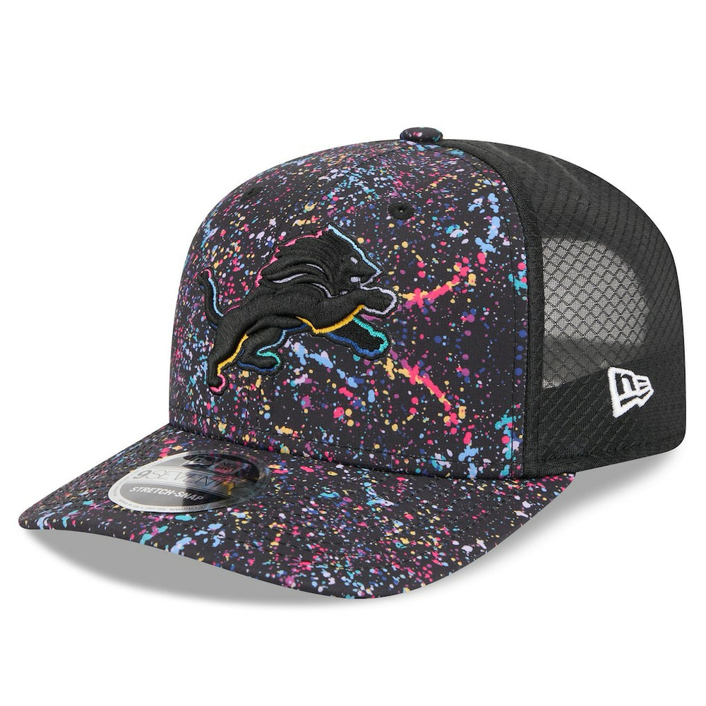 Detroit Lions New Era 2025 NFL Crucial Catch 9SEVENTY Adjustable Hat - Black on sale