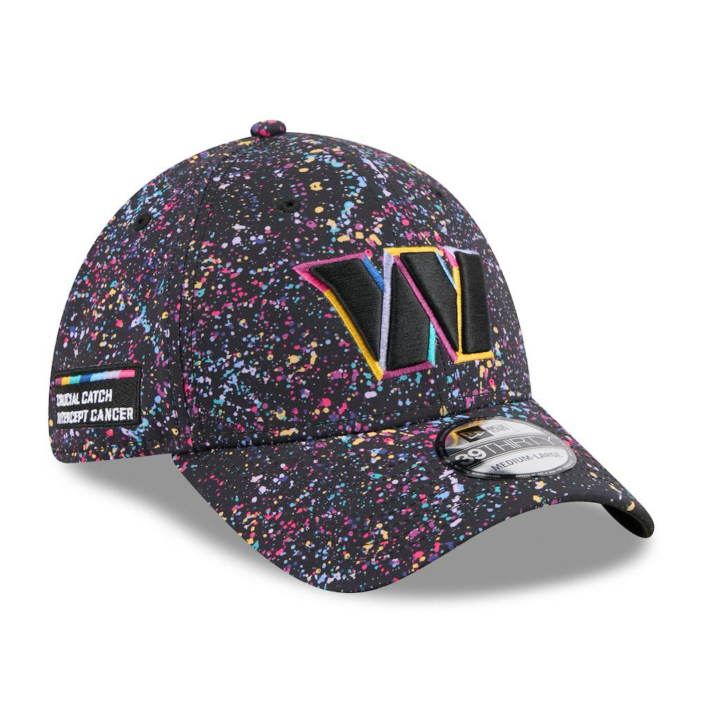 Washington Commanders New Era 2025 NFL Crucial Catch 39THIRTY Flex Hat - Black sale