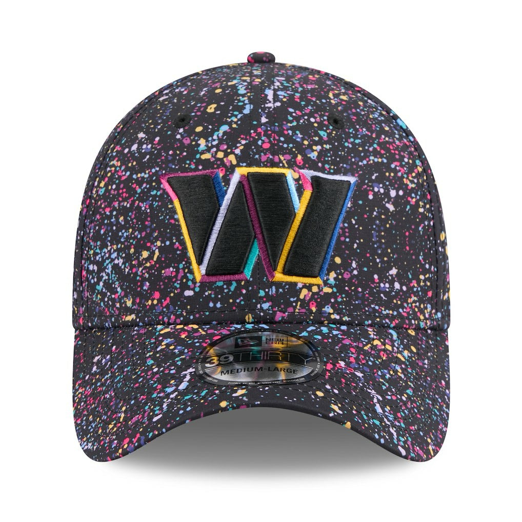 Washington Commanders New Era 2025 NFL Crucial Catch 39THIRTY Flex Hat - Black sale