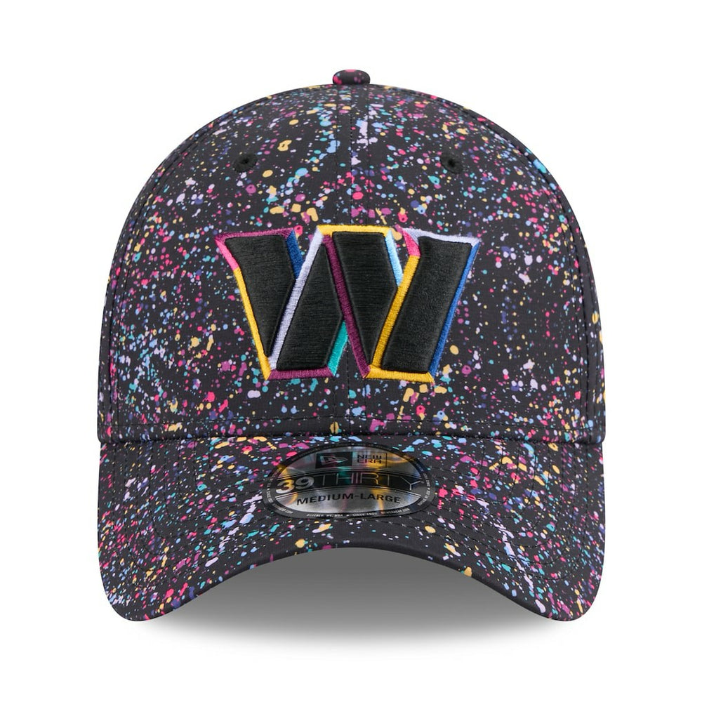 Washington Commanders New Era 2025 NFL Crucial Catch 39THIRTY Flex Hat - Black sale