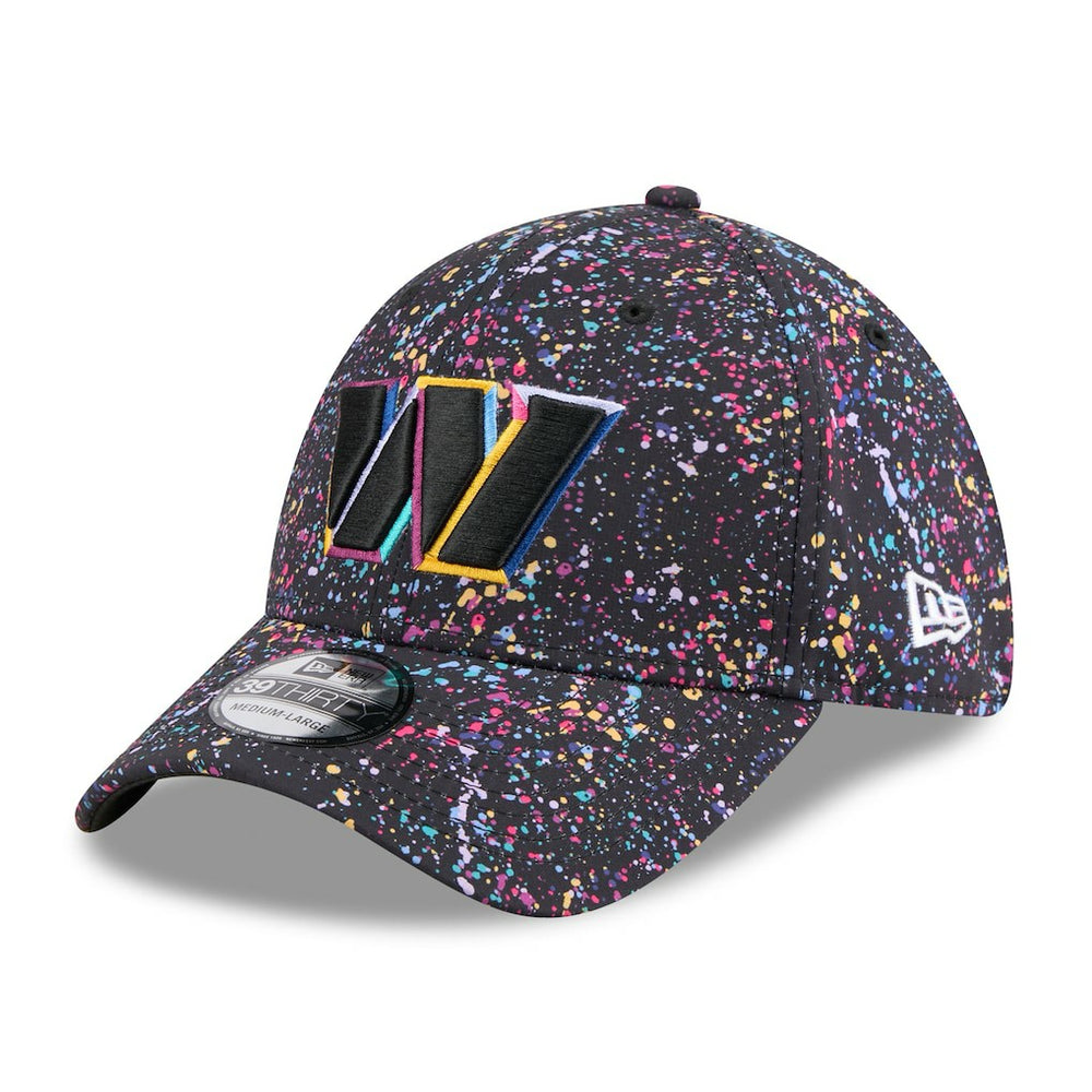 Washington Commanders New Era 2025 NFL Crucial Catch 39THIRTY Flex Hat - Black sale