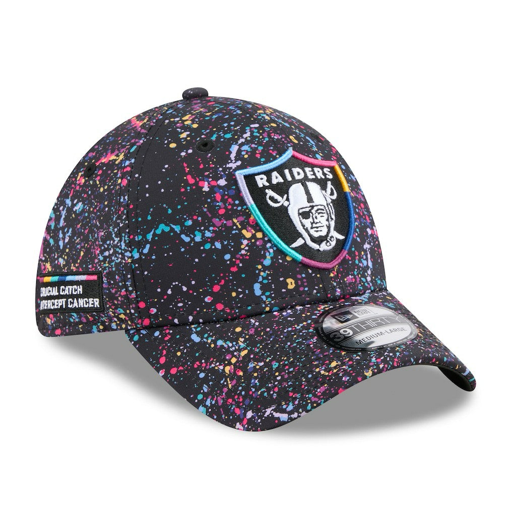 Las Vegas Raiders New Era 2025 NFL Crucial Catch 39THIRTY Flex Hat - Black for sale