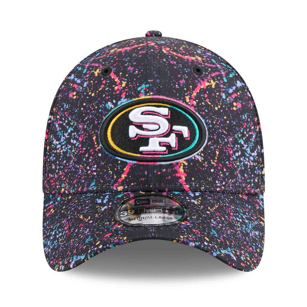 San Francisco 49ers New Era 2025 NFL Crucial Catch 39THIRTY Flex Hat - Black cheap