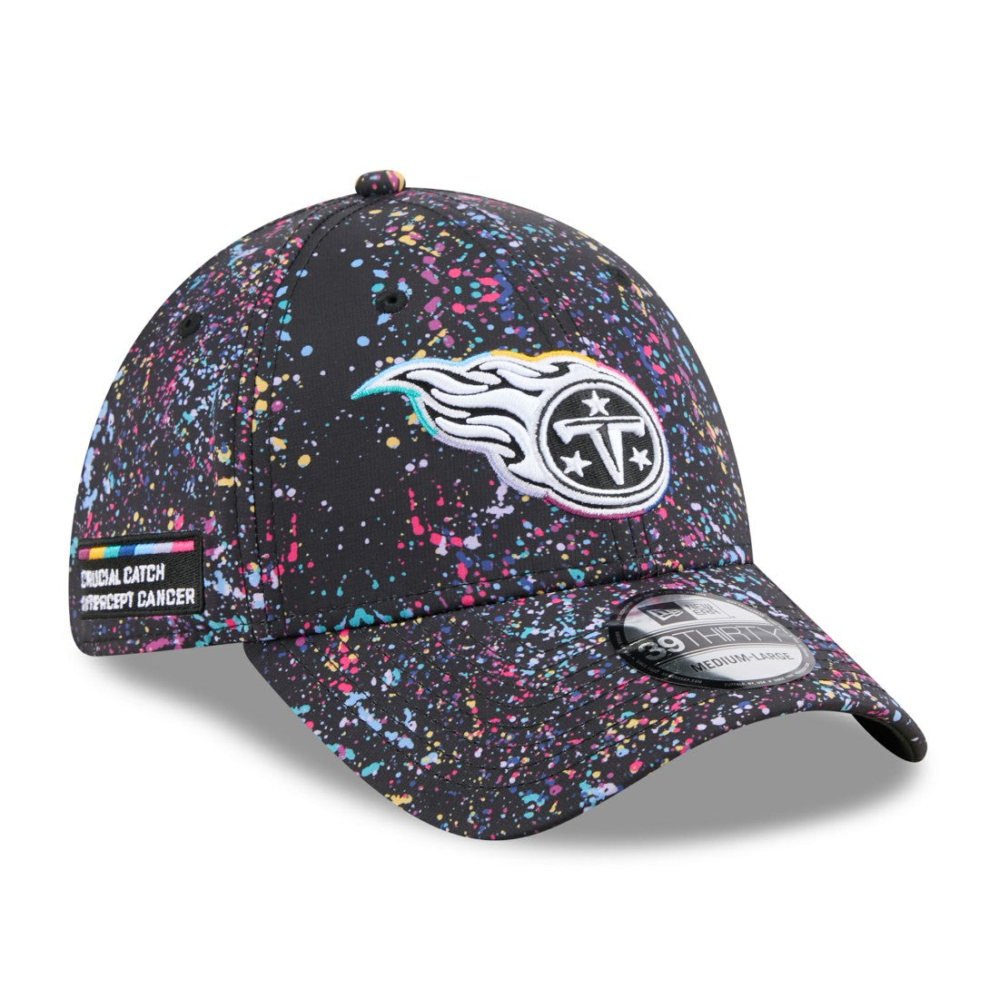 Tennessee Titans New Era 2025 NFL Crucial Catch 39THIRTY Flex Hat - Black online