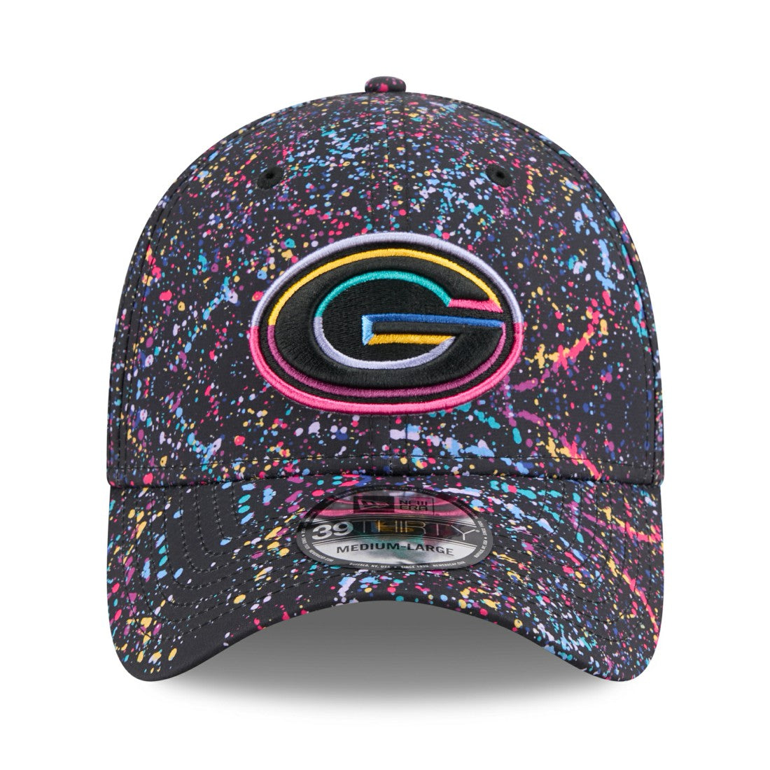 Green Bay Packers New Era 2025 NFL Crucial Catch 39THIRTY Flex Hat - Black online