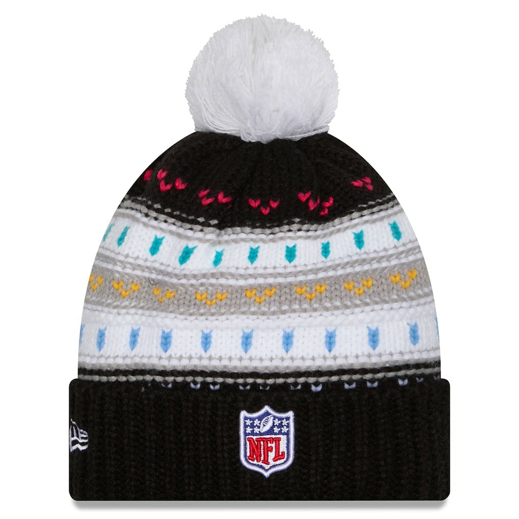 Cincinnati Bengals New Era Women's 2025 NFL Crucial Catch Cuffed Knit Hat with Pom - Black discount
