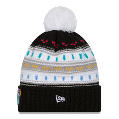 Las Vegas Raiders New Era Women's 2025 NFL Crucial Catch Cuffed Knit Hat with Pom - Black online