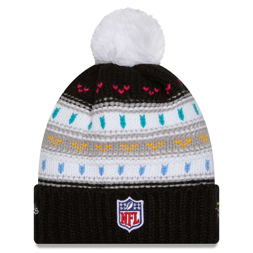 Cleveland Browns New Era Women's 2025 NFL Crucial Catch Cuffed Knit Hat with Pom - Black online