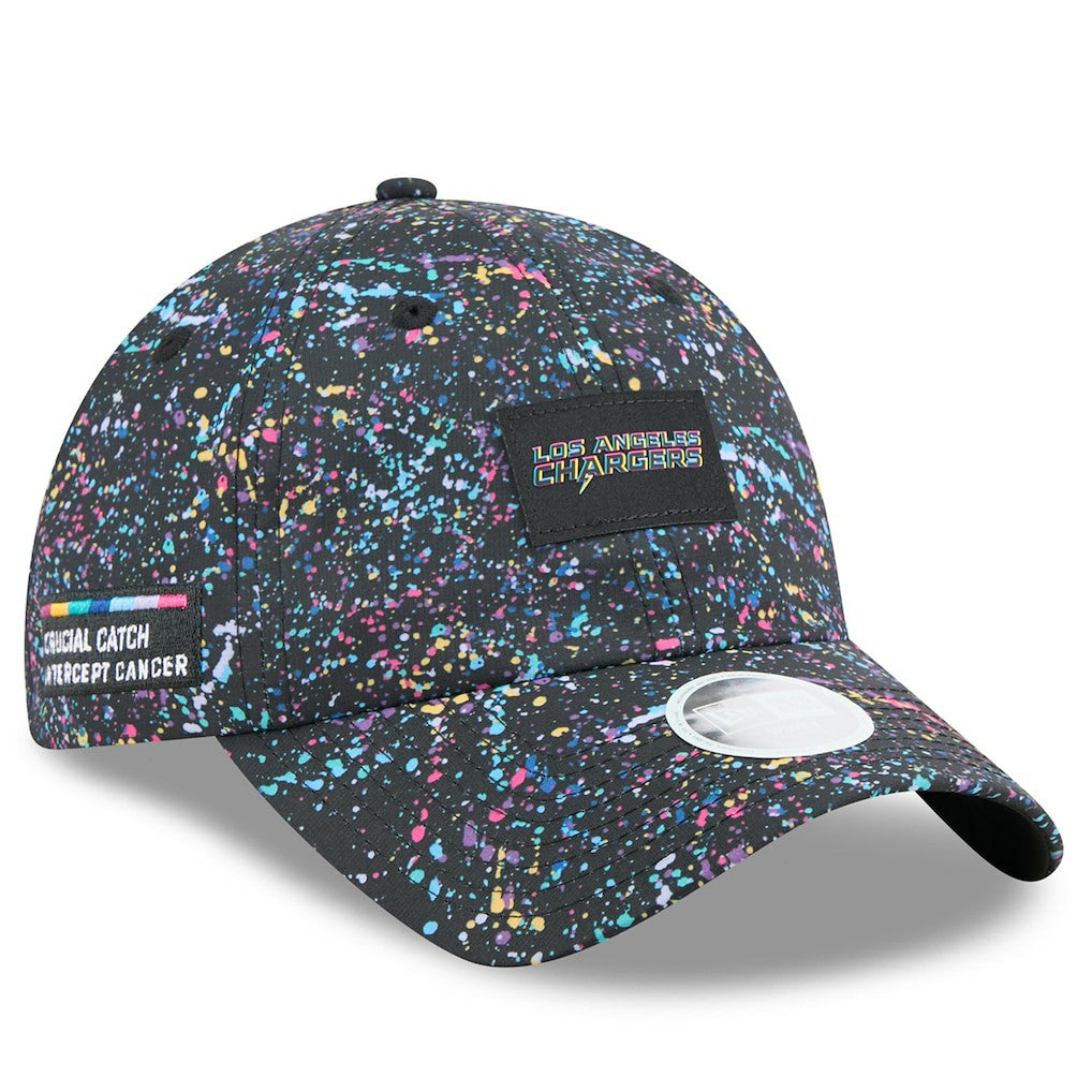 Los Angeles Chargers New Era Women's 2025 NFL Crucial Catch Pony Tail Adjustable Hat - Black online