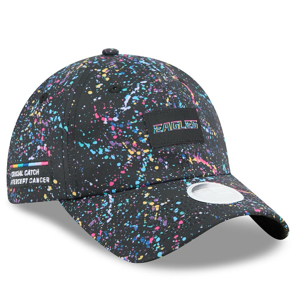 Philadelphia Eagles New Era Women's 2025 NFL Crucial Catch Pony Tail Adjustable Hat - Black online