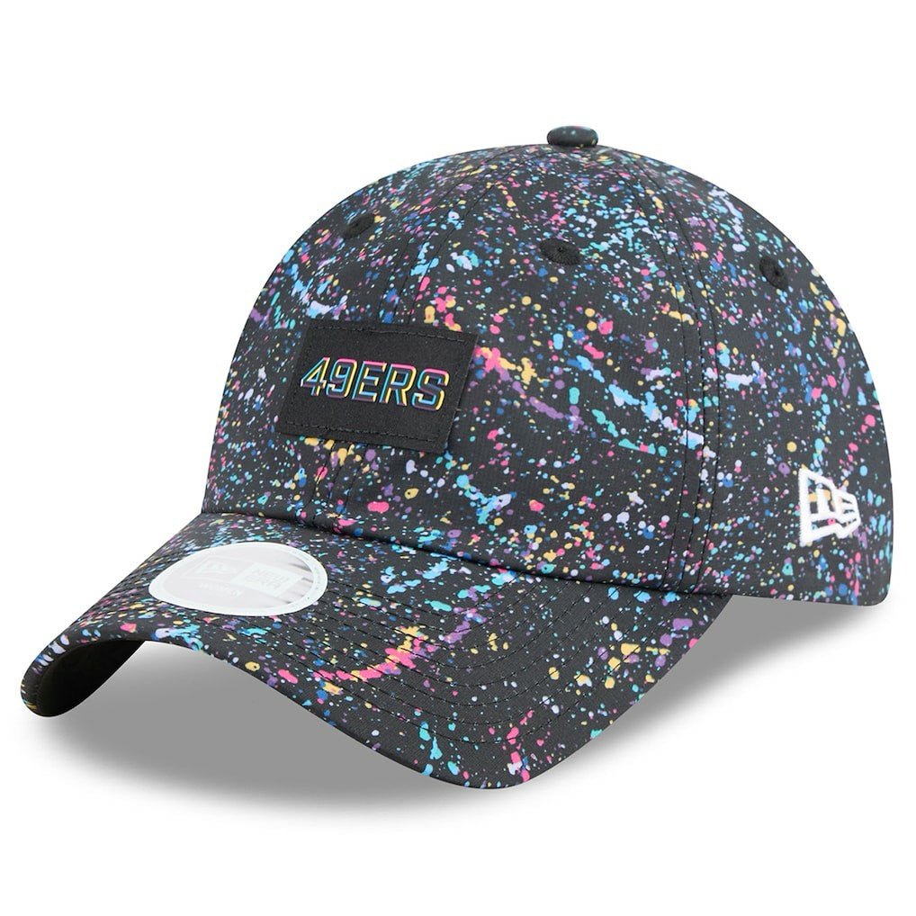San Francisco 49ers New Era Women's 2025 NFL Crucial Catch Pony Tail Adjustable Hat - Black sale