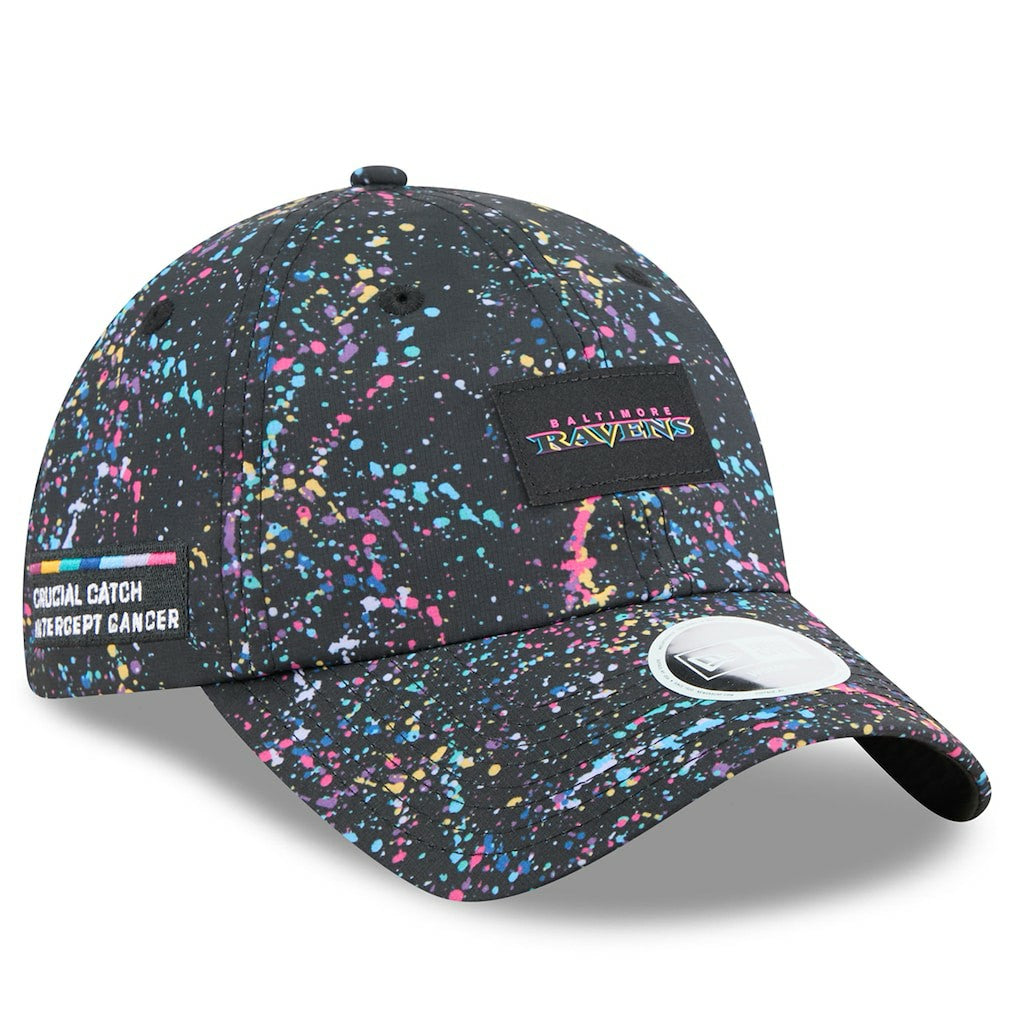 Baltimore Ravens New Era Women's 2025 NFL Crucial Catch Pony Tail Adjustable Hat - Black cheap