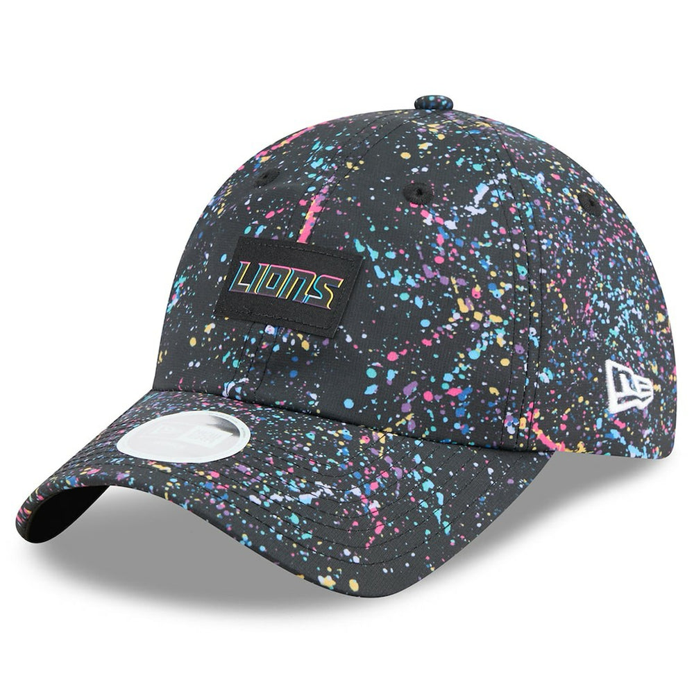 Detroit Lions New Era Women's 2025 NFL Crucial Catch Pony Tail Adjustable Hat - Black outlet