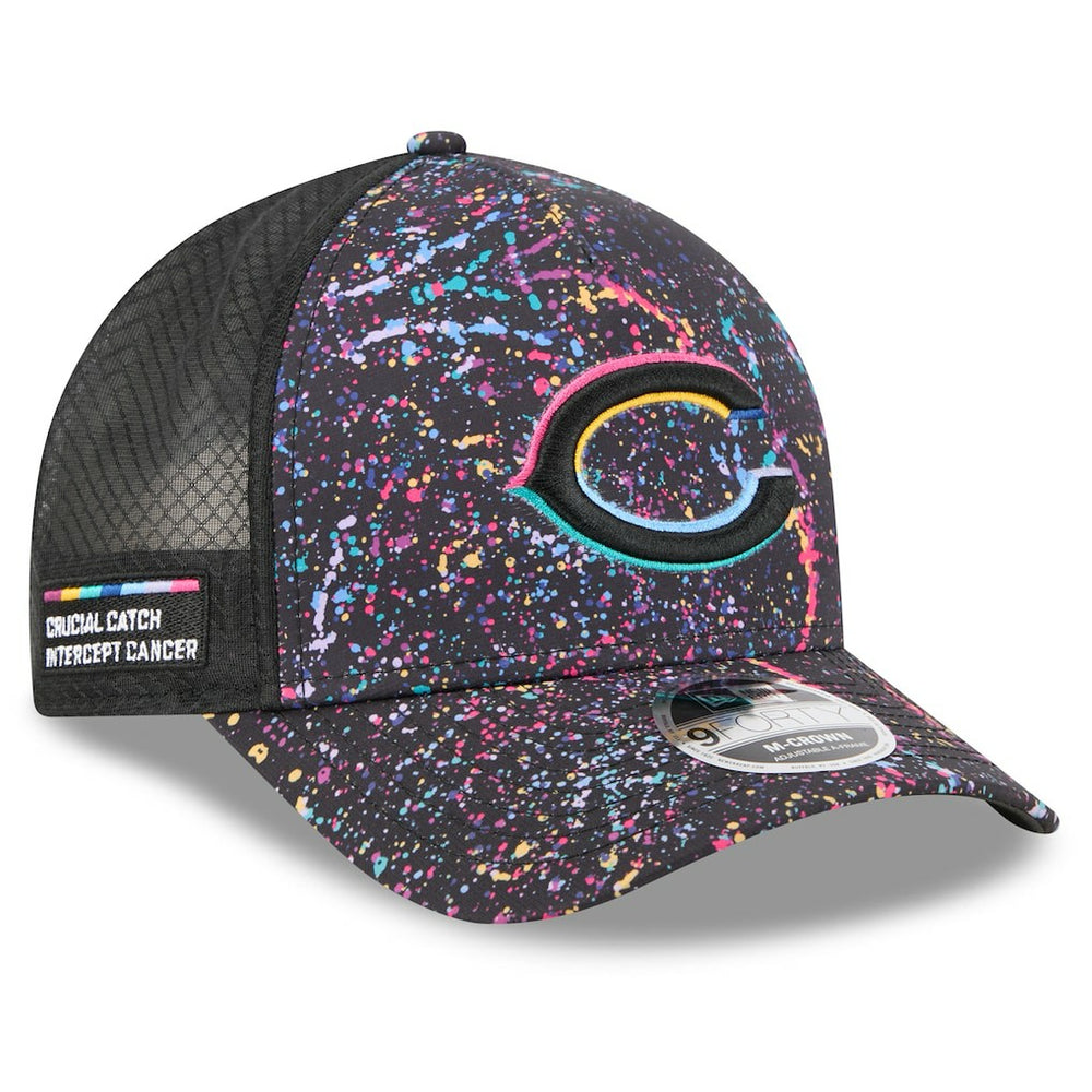 Chicago Bears New Era Youth 2025 NFL Crucial Catch 9FORTY Adjustable Hat - Black outlet