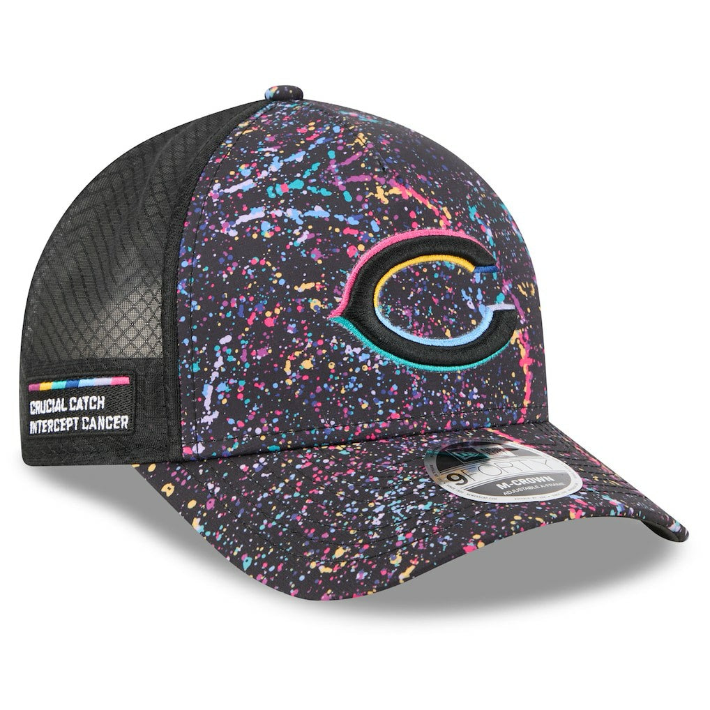 Chicago Bears New Era Youth 2025 NFL Crucial Catch 9FORTY Adjustable Hat - Black outlet
