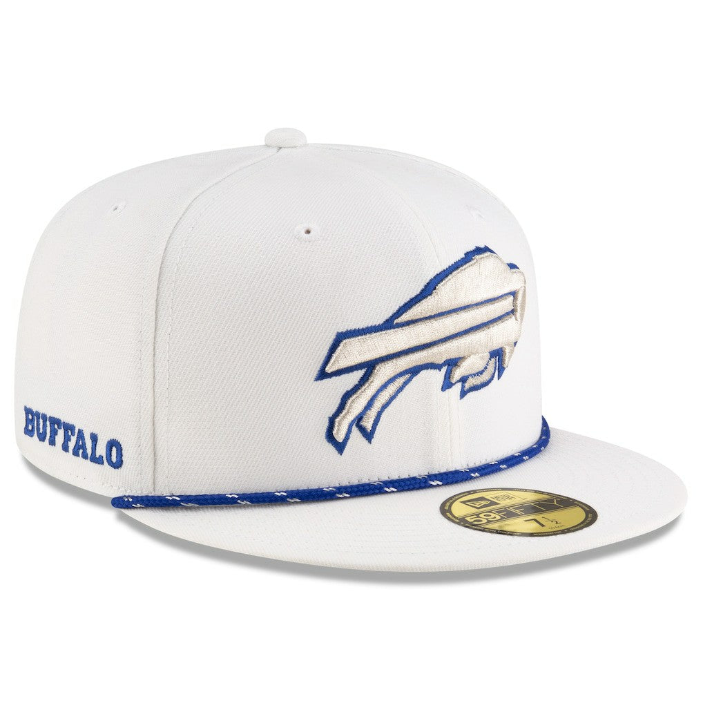 Buffalo Bills New Era 2025 Rivalries Collection Sideline Rope 59FIFTY Fitted Hat - White cheap