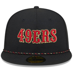 San Francisco 49ers New Era 2025 Rivalries Collection Sideline Rope 59FIFTY Fitted Hat - Black outlet