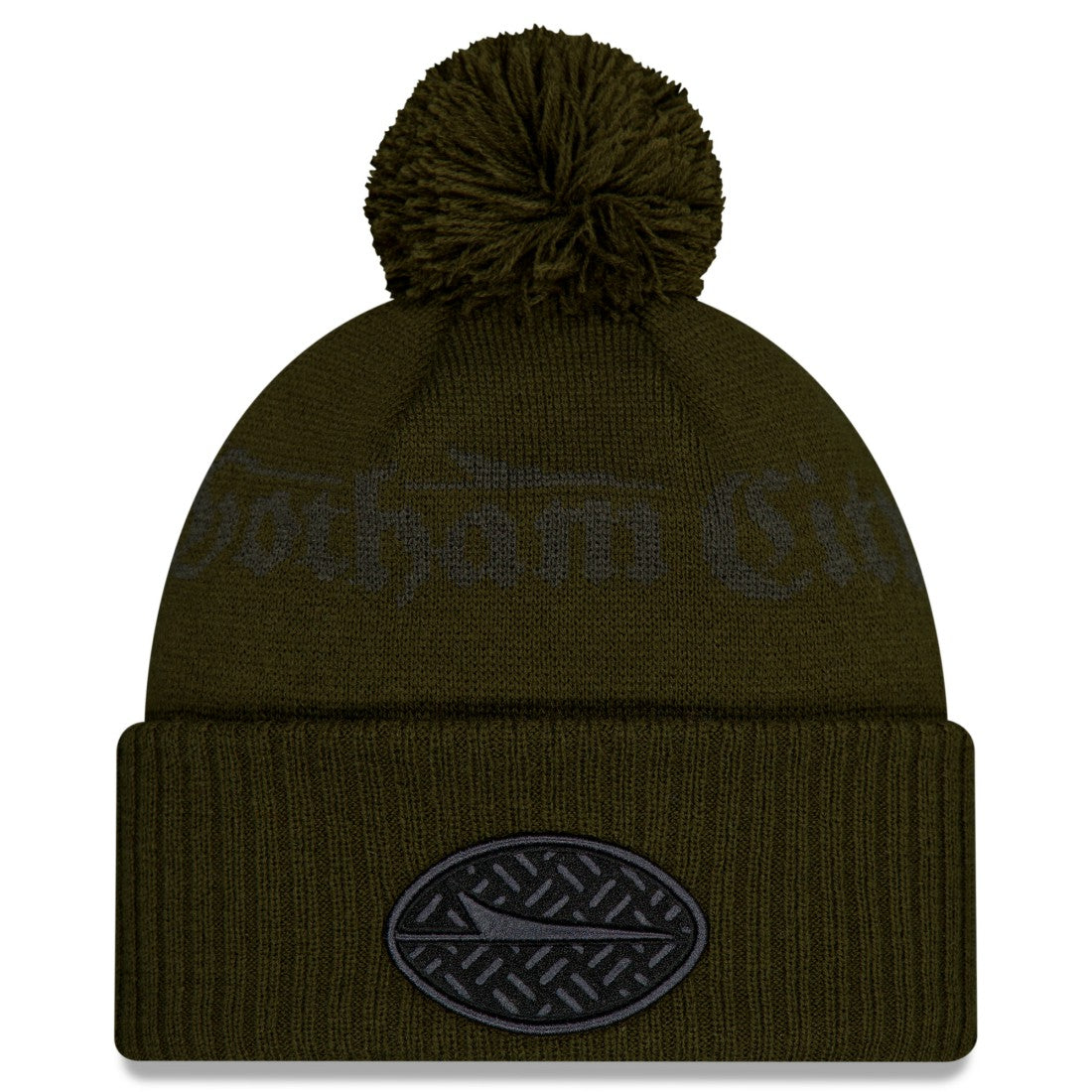 New York Jets New Era 2025 Rivalries Collection Sideline Cuffed Knit Hat with Pom - Gotham Green cheap