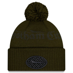 New York Jets New Era 2025 Rivalries Collection Sideline Cuffed Knit Hat with Pom - Gotham Green cheap