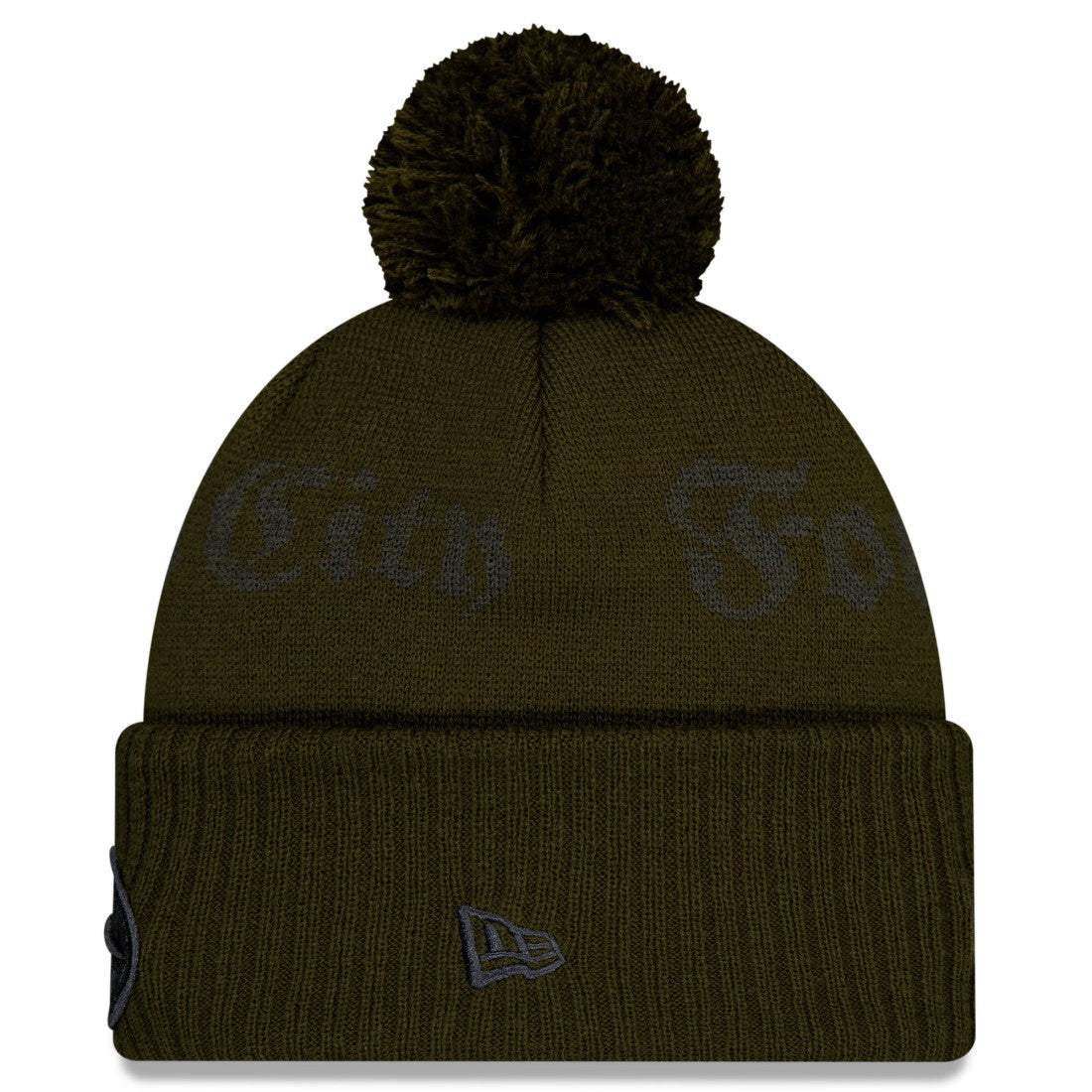 New York Jets New Era 2025 Rivalries Collection Sideline Cuffed Knit Hat with Pom - Gotham Green cheap