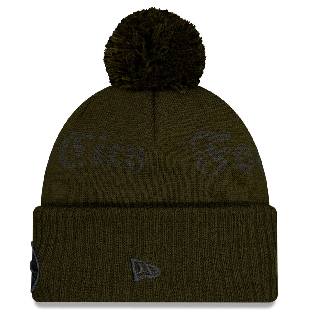 New York Jets New Era 2025 Rivalries Collection Sideline Cuffed Knit Hat with Pom - Gotham Green cheap