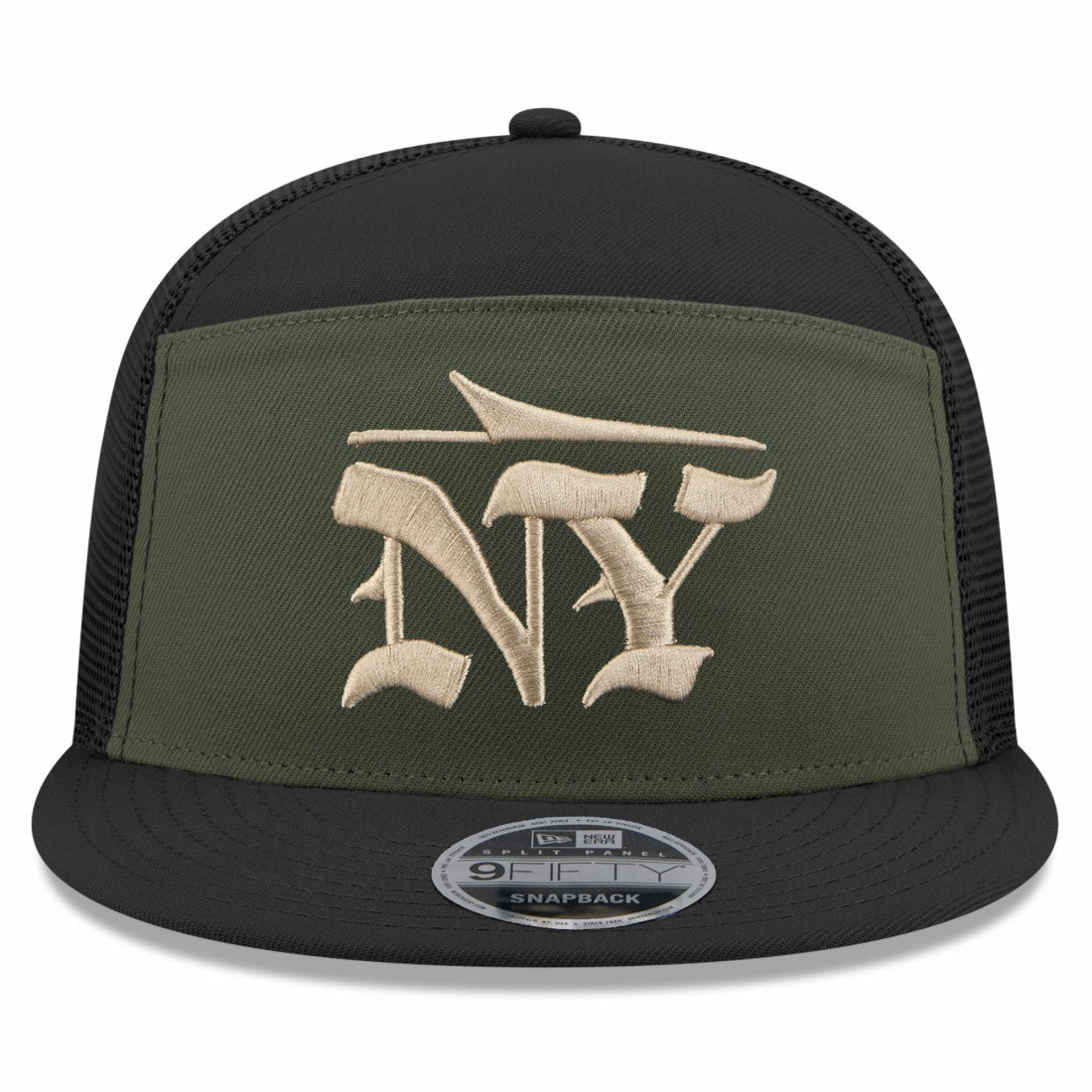 New York Jets New Era 2025 Rivalries Collection Team Split Panel 9FIFTY Snapback Hat - Gotham Green cheap