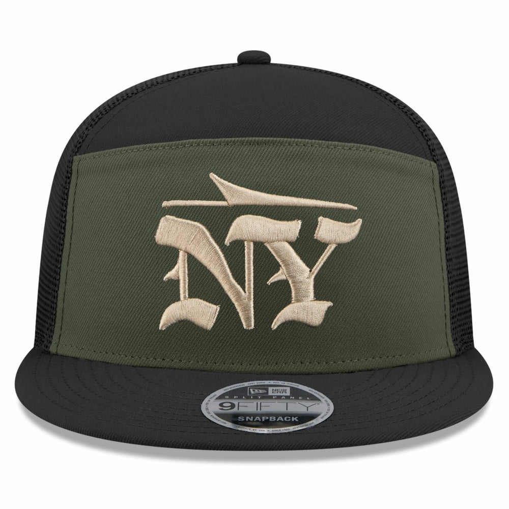 New York Jets New Era 2025 Rivalries Collection Team Split Panel 9FIFTY Snapback Hat - Gotham Green cheap