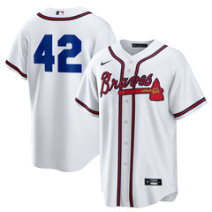 Atlanta Braves Home  2025 Jackie Robinson Day Replica Jersey White