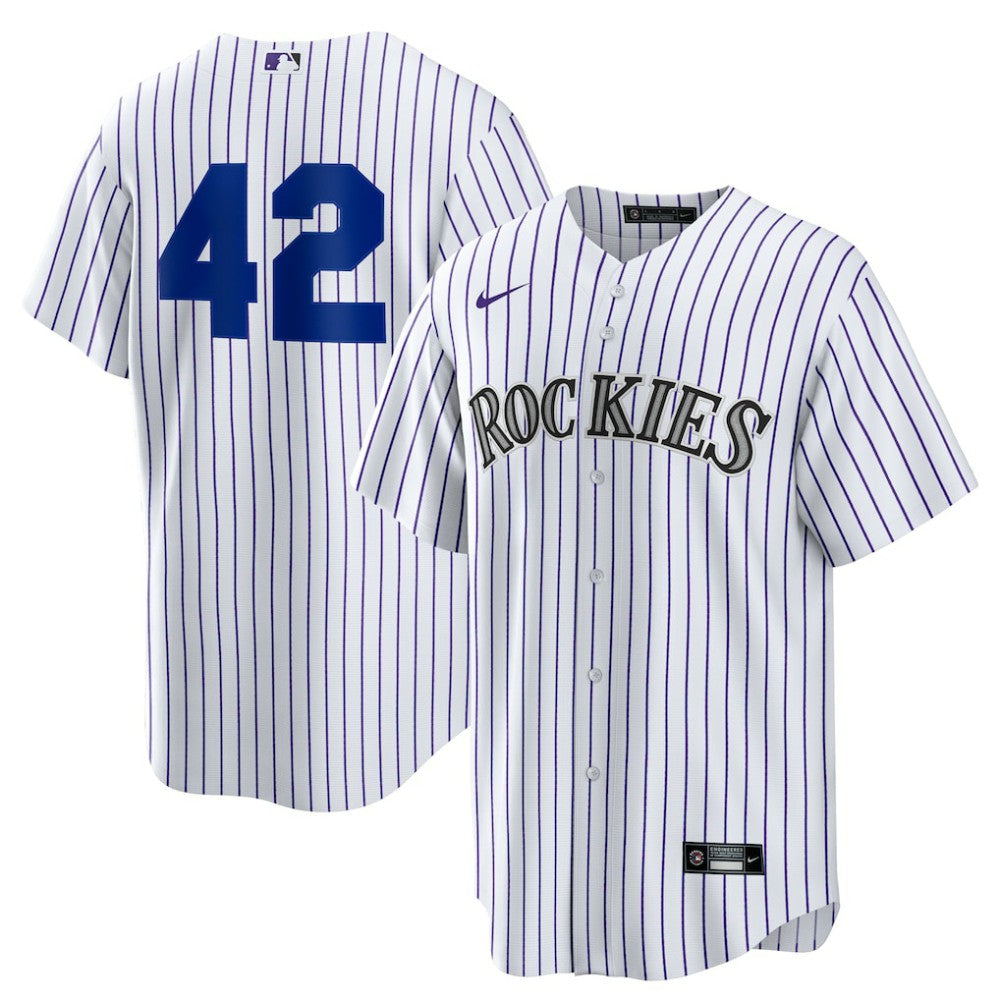 Colorado Rockies Home  2025 Jackie Robinson Day Replica Jersey White
