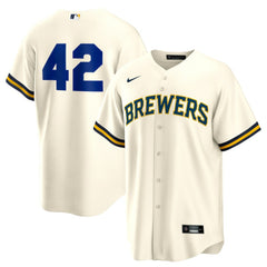 Milwaukee Brewers Home  2025 Jackie Robinson Day Replica Jersey Cream